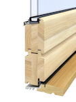 Combi Outward Opening Timber Door Section